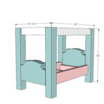 Plans are up on Ana White’s site for the Canopy Doll Bed