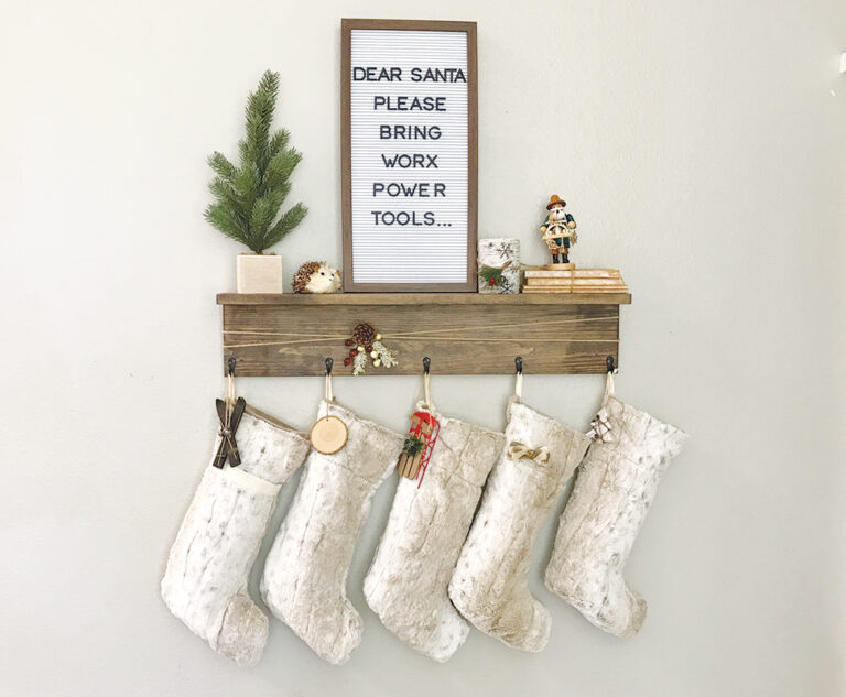 DIY Stocking Shelf Beginner Woodworking Project
